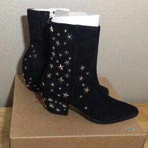 Matisse Caty Limited Edition Star Studded Black Suede Sz 6